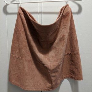 Faux Suede Mini Skirt